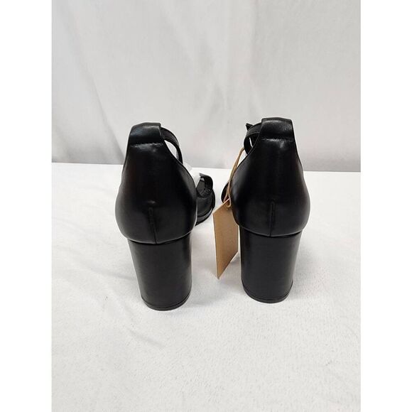 FUNKYMONKEY Size 10 Women's Chunky High Heels Sandals,Two Strap Open Toe Ankle S - Picture 4 of 9